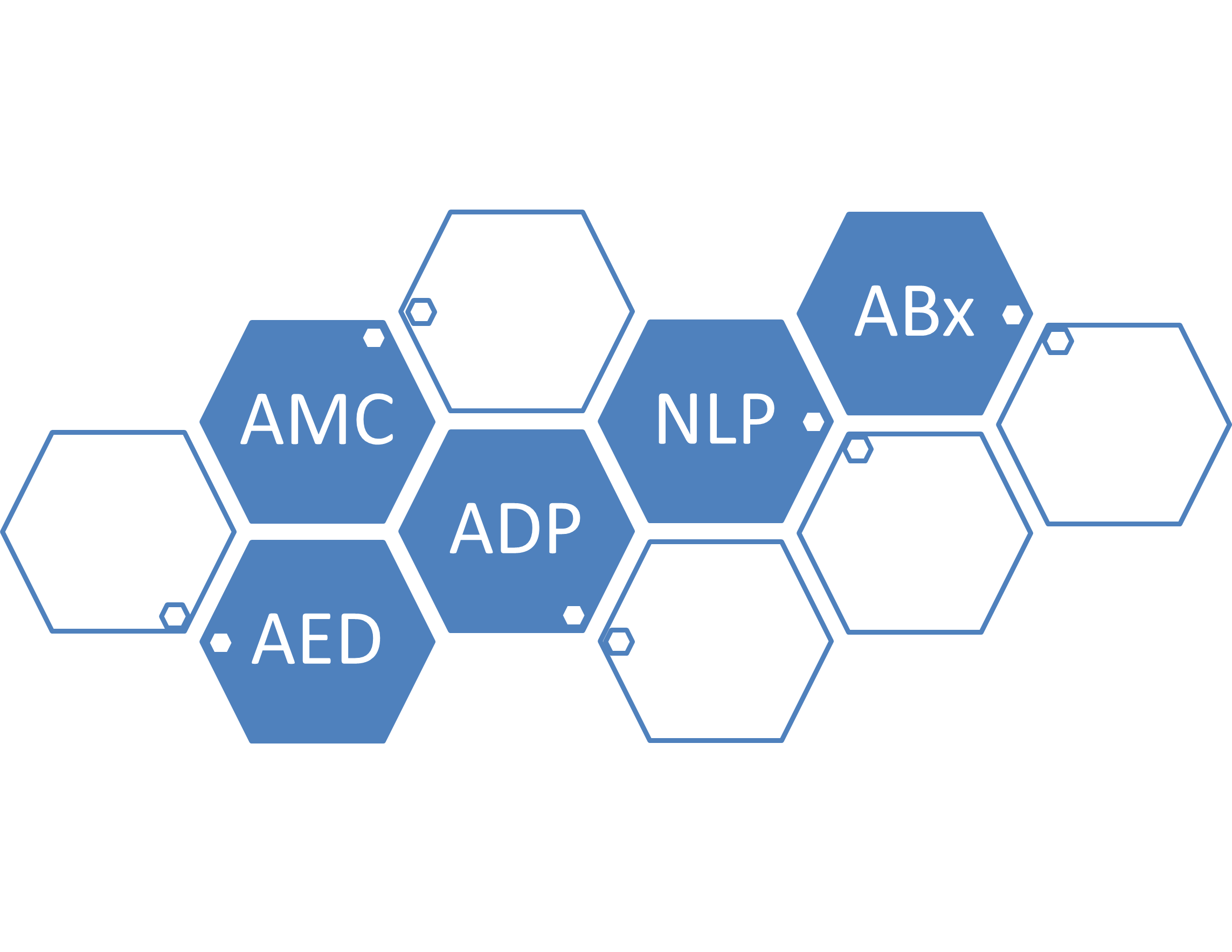 AMC, ADP, AED, NLP, ABx