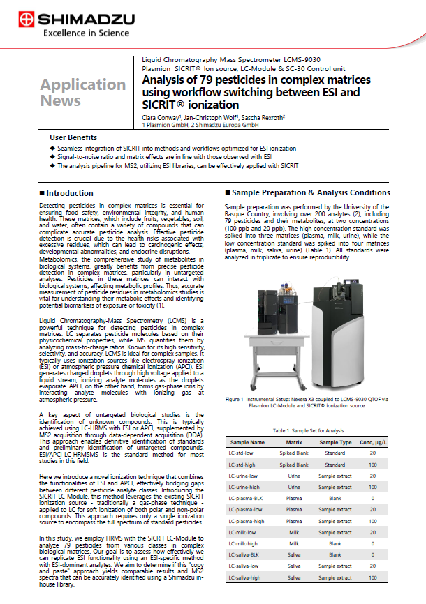 App Note SICRIT-QTOF