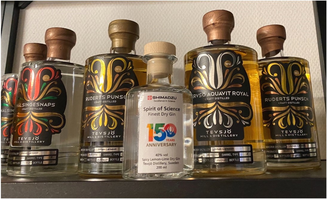 Selection of high-quality gins