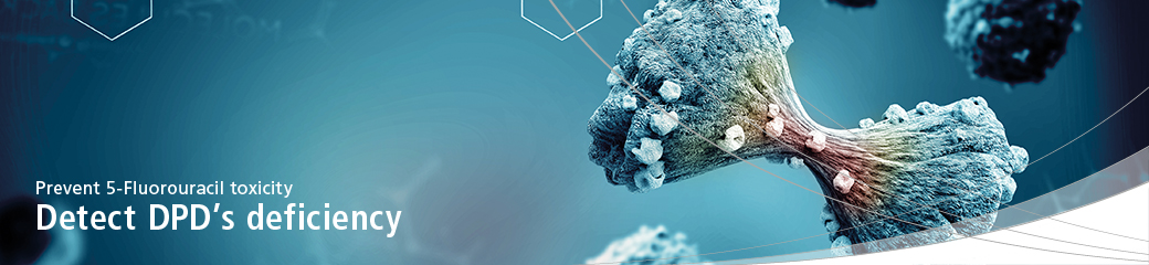 Image5-FU: Solution for screening of dihydropyrimidine dehydrogenase deficiency (DPD) to decrease the risk of severe toxicities related to fluoropyrimidines known as 5-fluorouracil (5-FU) or capecitabine.